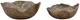 Dovetail Furniture Damara 2-Piece Antique Brass Decor Bowl Set-0