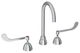 Elkay Chrome 8" Centerset Concealed Deck Laminar Flow Faucet with 5" Gooseneck Spout and 6" Wristblade Handles-0