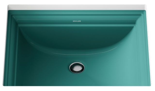 Kohler Memoirs® Teal 20" Rectangular Undermount Bathroom Sink-4