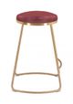 Zuo® Bree Burgundy and Gold Set of 2 Counter Stool-2