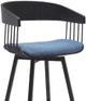 Armen Living Athena Blue/Black Swivel Bar Stool-3