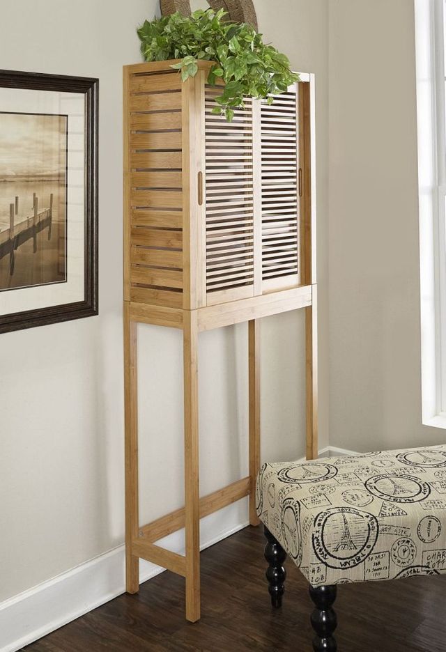 Linon Bracken Natural Bamboo Space Saver-1