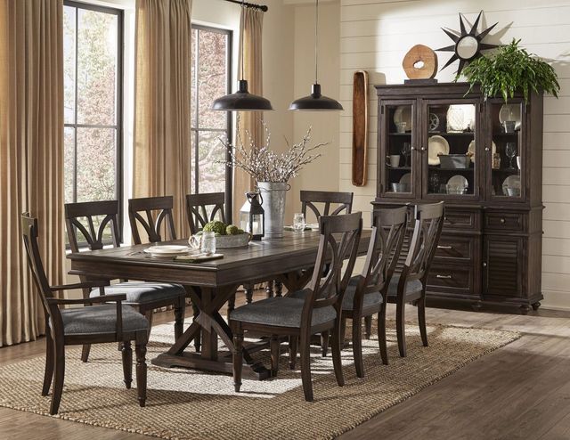 Mazin Furniture Cardano Driftwood Charcoal Dining Table-3