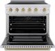 ZLINE Autograph Edition Paramount 36" Stainless Steel Pro Style Induction Range with Champagne Bronze Helix Handle & Accents-1