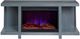 aspenhome® Latitude Deep Indigo 55" Open Fireplace Console-4