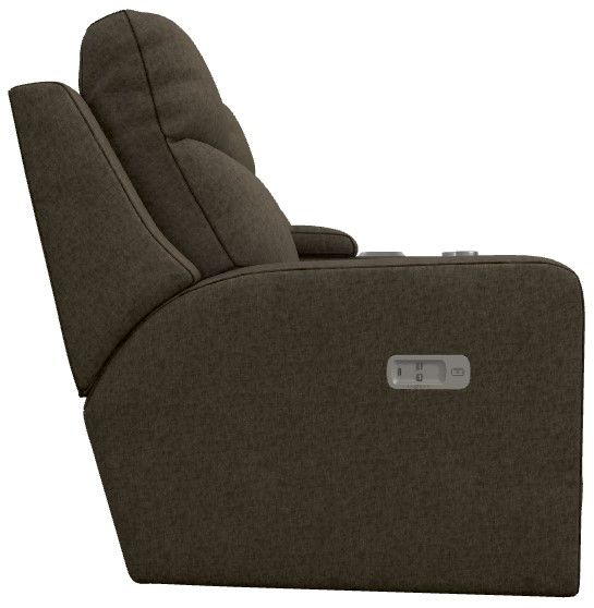 La-Z-Boy® Emmons Taupe Power Reclining Loveseat with Console and Headrest-2