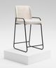 International Furniture Direct Seating Blacksmithing Matte Black/Ivory 49" Barstool-1