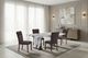 Global Furniture Faux Marble Rectangular Double Pedestal Dining Table-3