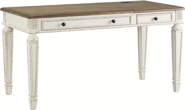 Signature Design by Ashley® Realyn 2-Piece Brown/White Office Desk-3