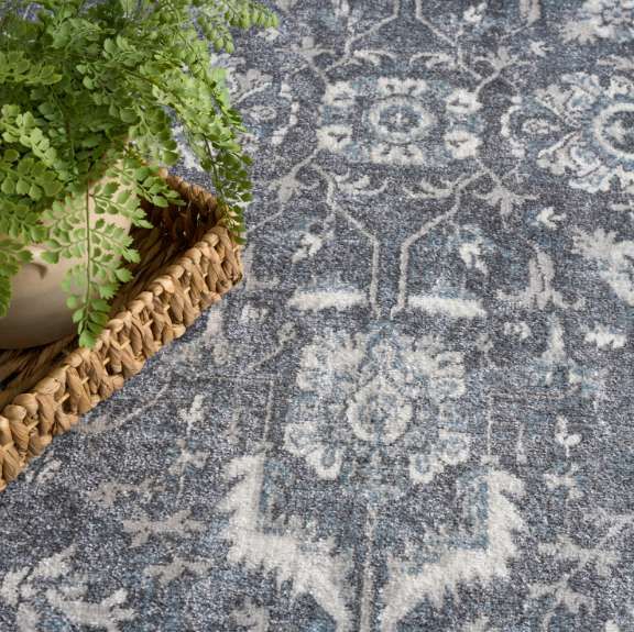 Nourison Home™ Astra Machine Washable Slate 5'x7' Area Rug-3