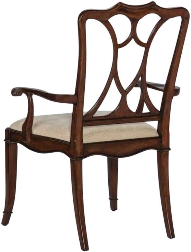 Hooker® Furniture Charleston Maraschino Cherry/Sand Dining  Arm Chair-3