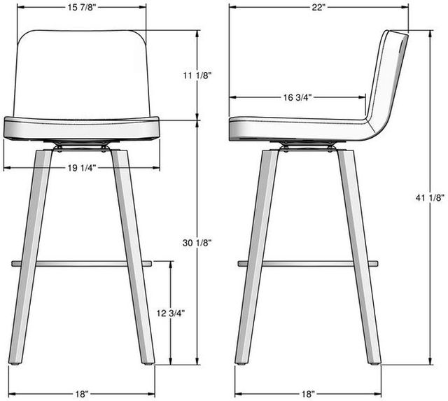 Amisco Customizable Visconti Swivel Bar Stool-2