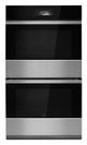 Jennair® NOIR™ 30" Stainless Steel Double Electric Wall Oven with MultiMode® True Convection with Smooth Glide Flat-Tine Racks-4