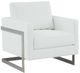 VIG Furniture Modrest Prince Silver/White Accent Chair-0