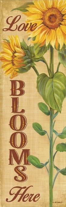 Classy Art Love Blooms Here by Ed Wargo Wall Art-1