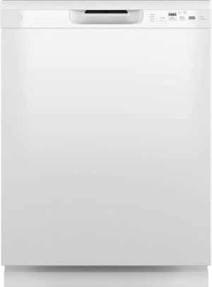 front view of the GE® 24" White Built In Dishwasher