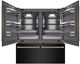 ZLINE Autograph Edition 72" 39.6 Cu. Ft. Black Stainless Steel Built-In French Door Refrigerator with Water Dispensers, Ice Makers, and Champagne Bronze Accents-2