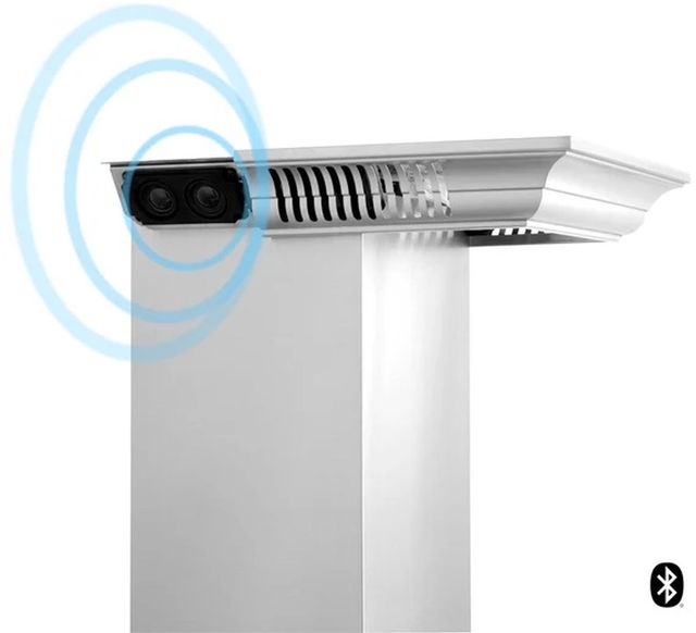 ZLINE Stainless Steel Crown Molding with Built-in Bluetooth Speakers-1