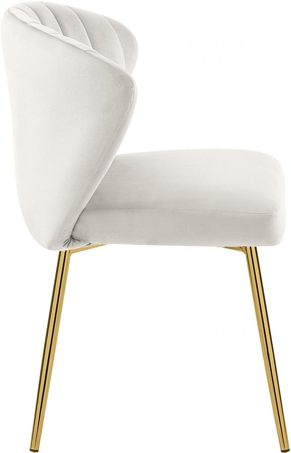 Meridian Furniture Finley Cream/Gold Velvet Dining Side Chair-2