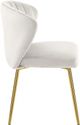 Meridian Furniture Finley Cream/Gold Velvet Dining Side Chair-2