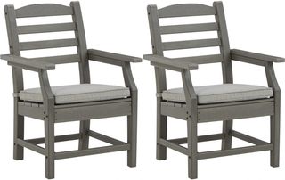 Signature Design by Ashley® Visola 2-Piece Gray Outdoor Arm Chair