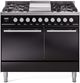 Ilve® Professional Plus II 40" Glossy Black Pro Style Dual Fuel Range-0