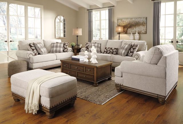 Signature Design by Ashley® Harleson Wheat Ottoman-3