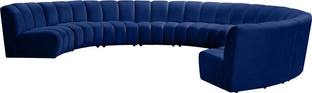 Meridian Furniture Infinity 9-Piece Navy Velvet Modular Sectional-2