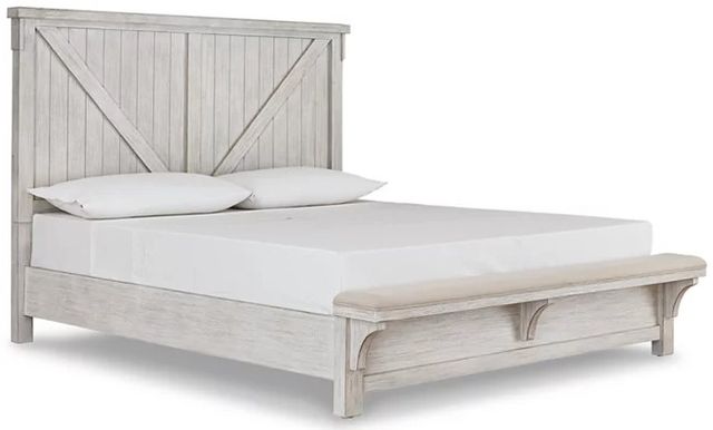 Signature Design by Ashley® Brashland 4-Piece White Queen Panel Bed Set-1