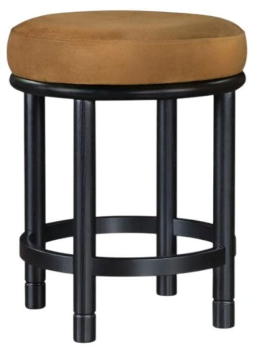 Meridian Furniture Monette Saddle/Black Upholstered Counter Stool-0