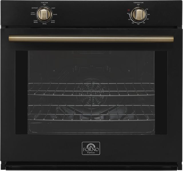 FORNO® Vomero Series Espresso 30" Black Single Electric Wall Oven-1