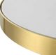Uttermost® Apex Matte White Accent Table with Brushed Brass Accents-3