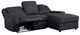 Homelegance® Monterey 2-Piece Ebony Manual Reclining Right-Arm Facing Sectional and Chaise-3