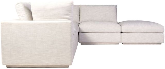 Moe's Home Collection Justin Dream 5-Piece Taupe L-Shaped Modular Sectional and Ottoman-1