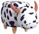Elements International Animal Stools Black/White Cow Storage Youth Stool-0
