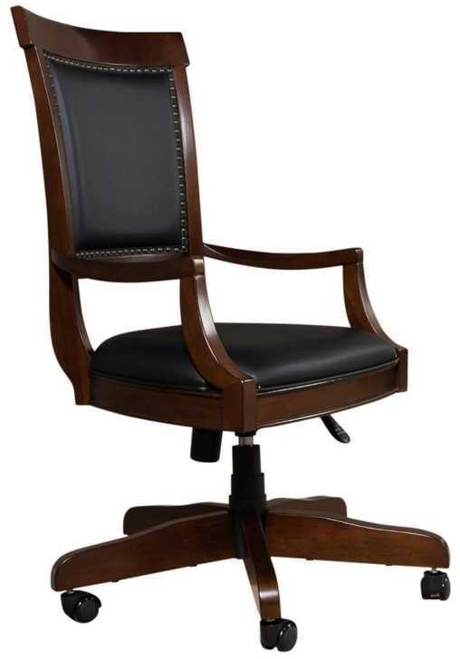 Liberty Furniture Brayton Manor Black/Cognac Junior Executive Desk Chair-0