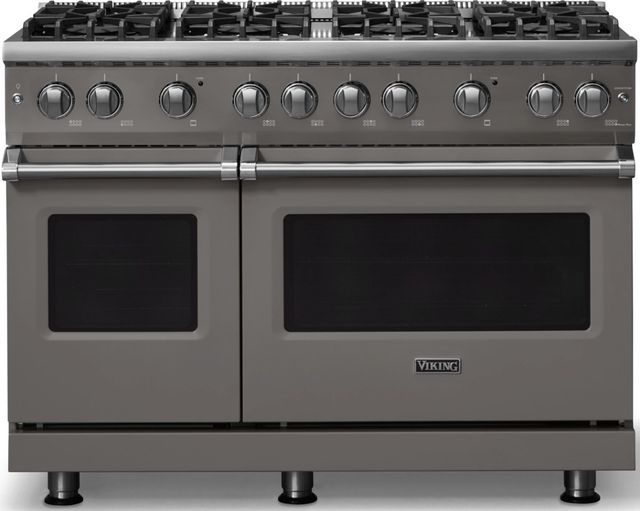 Viking® 5 Series 48" Damascus Gray Pro Style Gas (LP) Range with Polished Chrome Trim-0