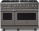 Viking® 5 Series 48" Damascus Gray Pro Style Gas (LP) Range with Polished Chrome Trim-0