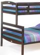 Night & Day Furniture™ Zest Sesame Dark Chocolate Twin/Full  Bunk Bed-1