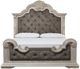 Signature Design by Ashley® Andonhall Antique White/Gray King Upholstered Panel Bed-2