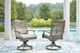 Signature Design by Ashley® Rainier Ranch 2-Piece Beige/Brown Aluminum/Nuvella Outdoor Swivel Chair-1