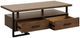 Homelegance® Sedley Walnut Cocktail Table with Black Metal Framework -3