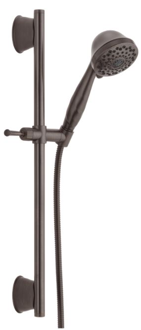 Delta Universal Showering Venetian Bronze 7-Setting Slide Bar Hand Shower-0