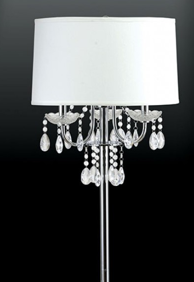 Furniture of America® Jada Chrome 63" Floor Lamp-1