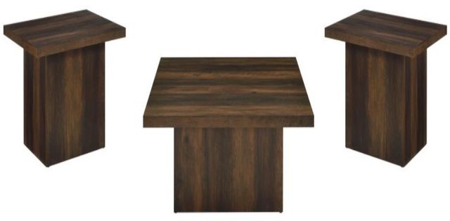 Coaster® Devar 3-Piece Dark Pine Occasional Table Set-0