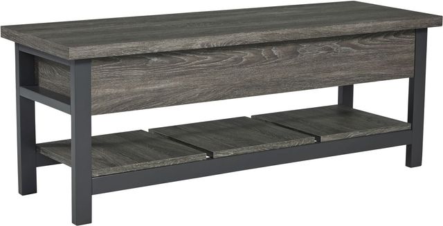 Signature Design by Ashley® Rhyson Black/Brown Storage Bench