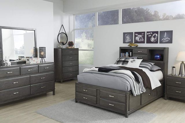 Signature Design by Ashley® Caitbrook 3-Piece Gray Full Storage Bed Set-3