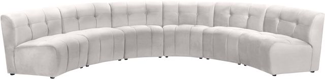 Meridian Furniture Limitless 6-Piece Cream Velvet Modular Sectional-0