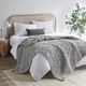 Olliix by Madison Park Chenille Chunky Knit Grey Throw-3