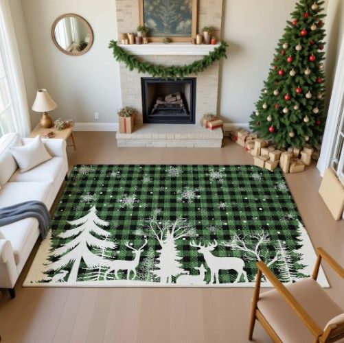 Dalyn™ Rug Company Merry & Bright MY26 Green 5'x8' Area Rug-4
